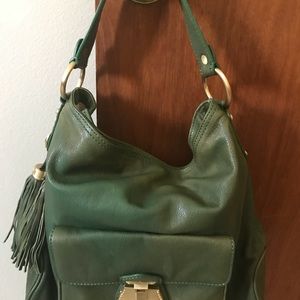 Beautiful NEW Green Leather Talbots Handbag